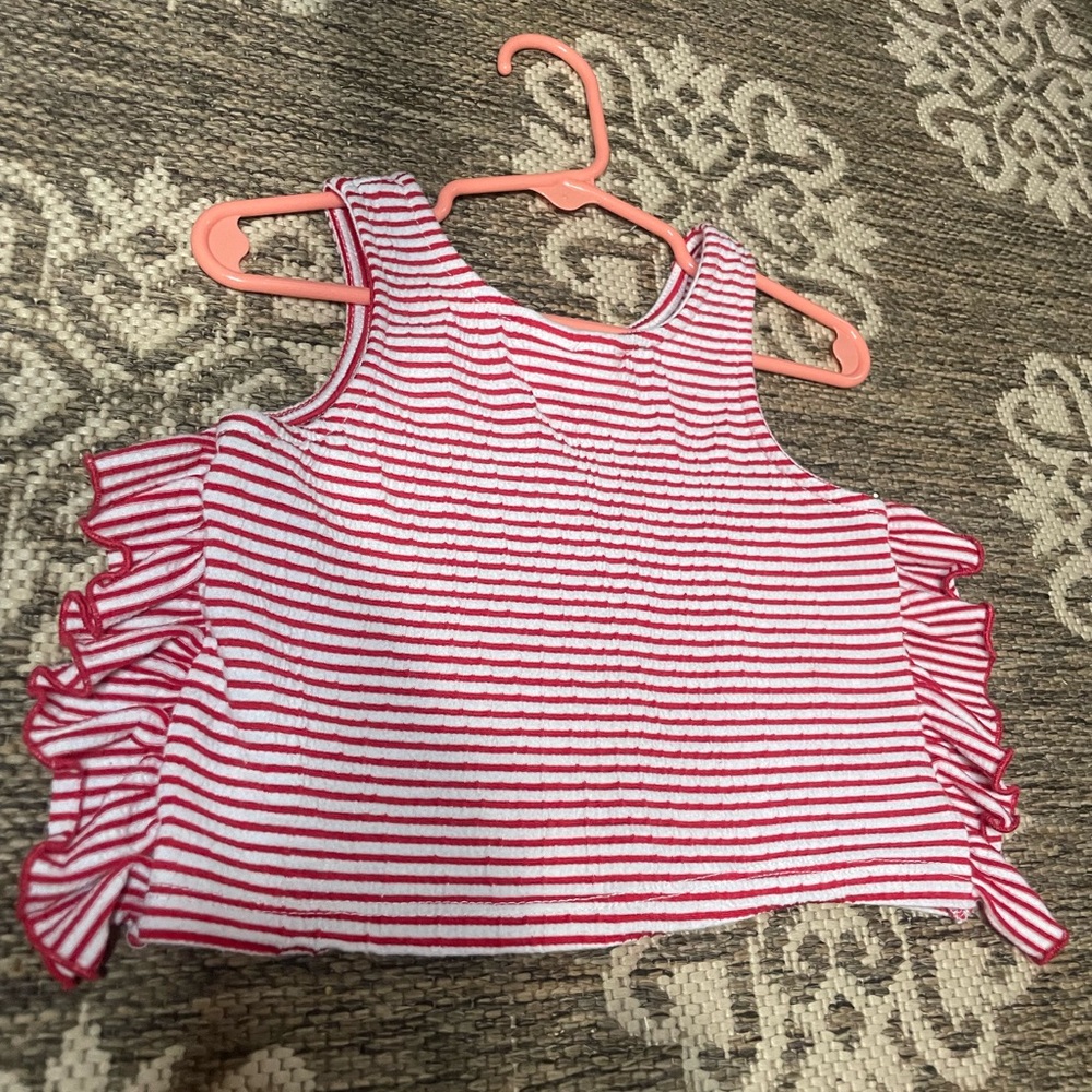Zara‎ Red Striped Top size 12-18